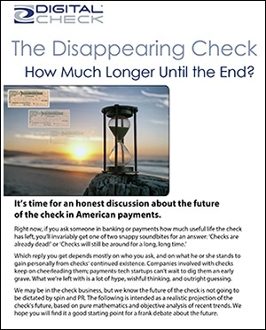 Disappearing Check white paper cover