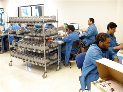 Check scanners being assembled at Digital Check's Southern California factory