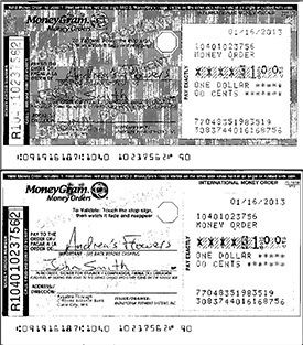 Money Order with Poor Image Quality