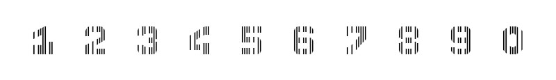 CMC7 font character set