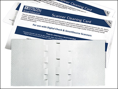 Scanner cleaning cards