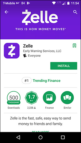 Zelle app rating 1.7