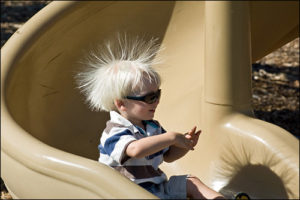 static electricity from slide