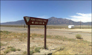 Old Pony Express route sign