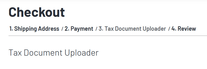 Tax Exempt Documents - checkout