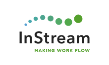 Instream making work flow logo.